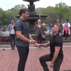 Emotiva propuesta de matrimonio gay en Central Park